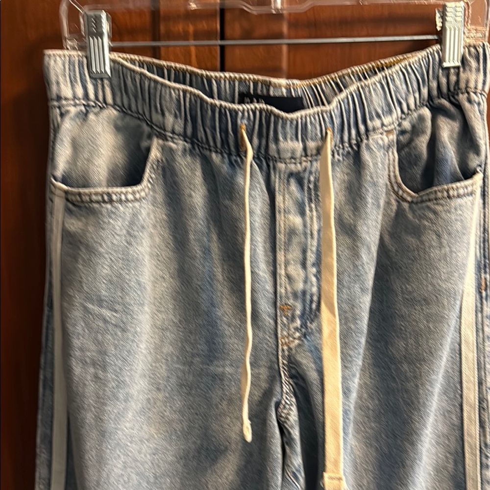 GAP Light Blue Wide Leg Jeans with Side Stripe - Picture 4 of 5